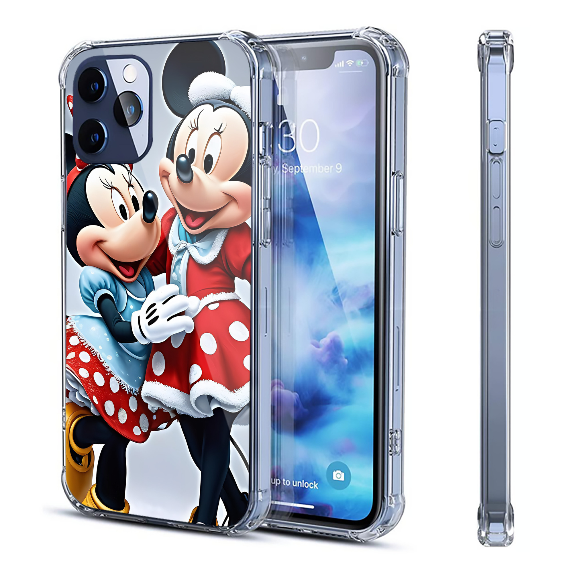 （画像用） ミッキーマウス Mickey Mouse 【iPhone 12シリーズ対応】透明スマホケース（クリアソフトケース）